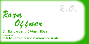 roza offner business card