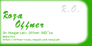 roza offner business card